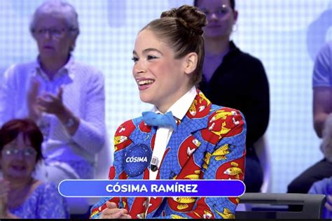 Quién es Cósima Ramírez, invitada de hoy en 'Pasapalabra'.